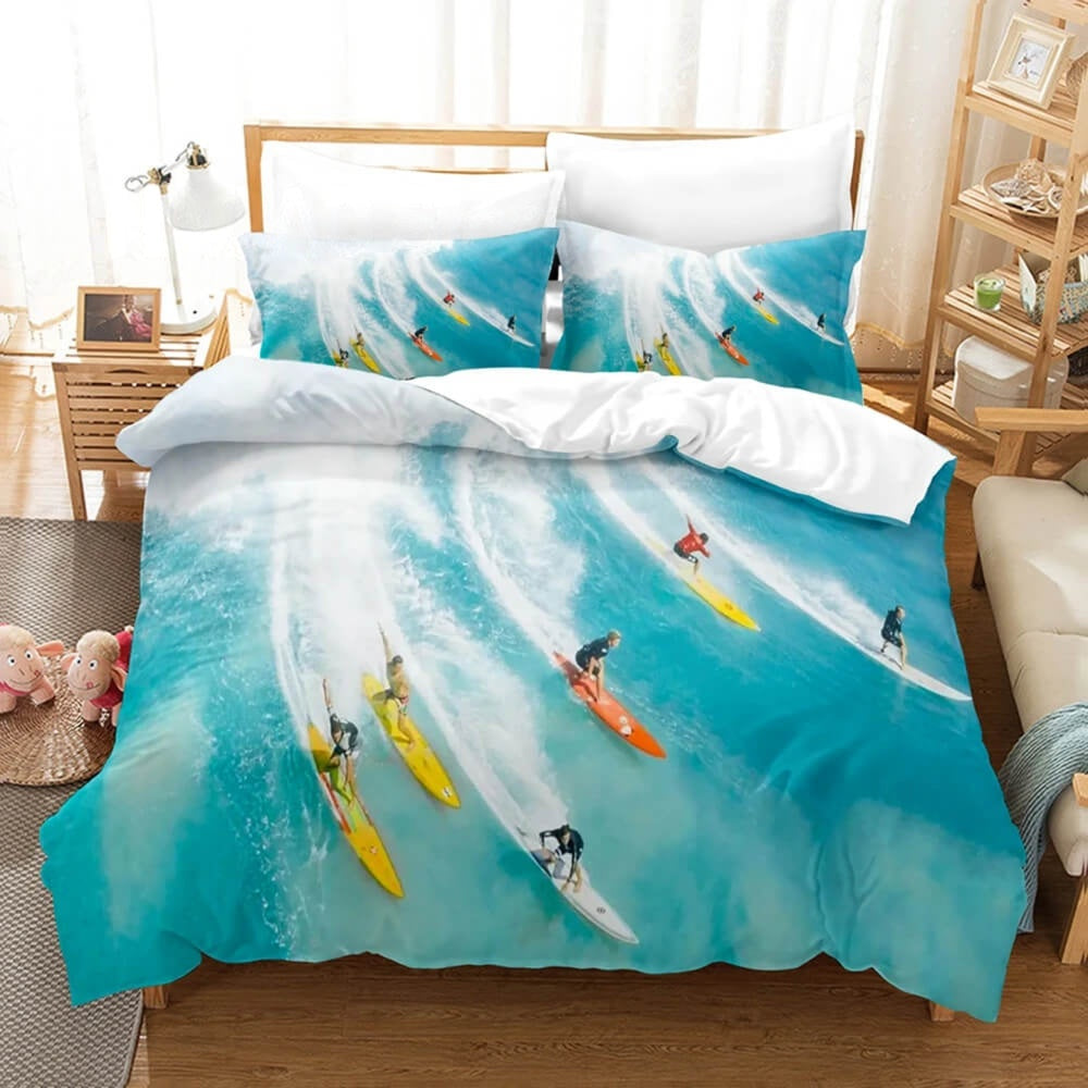 Ocean surfboard duvet cover
