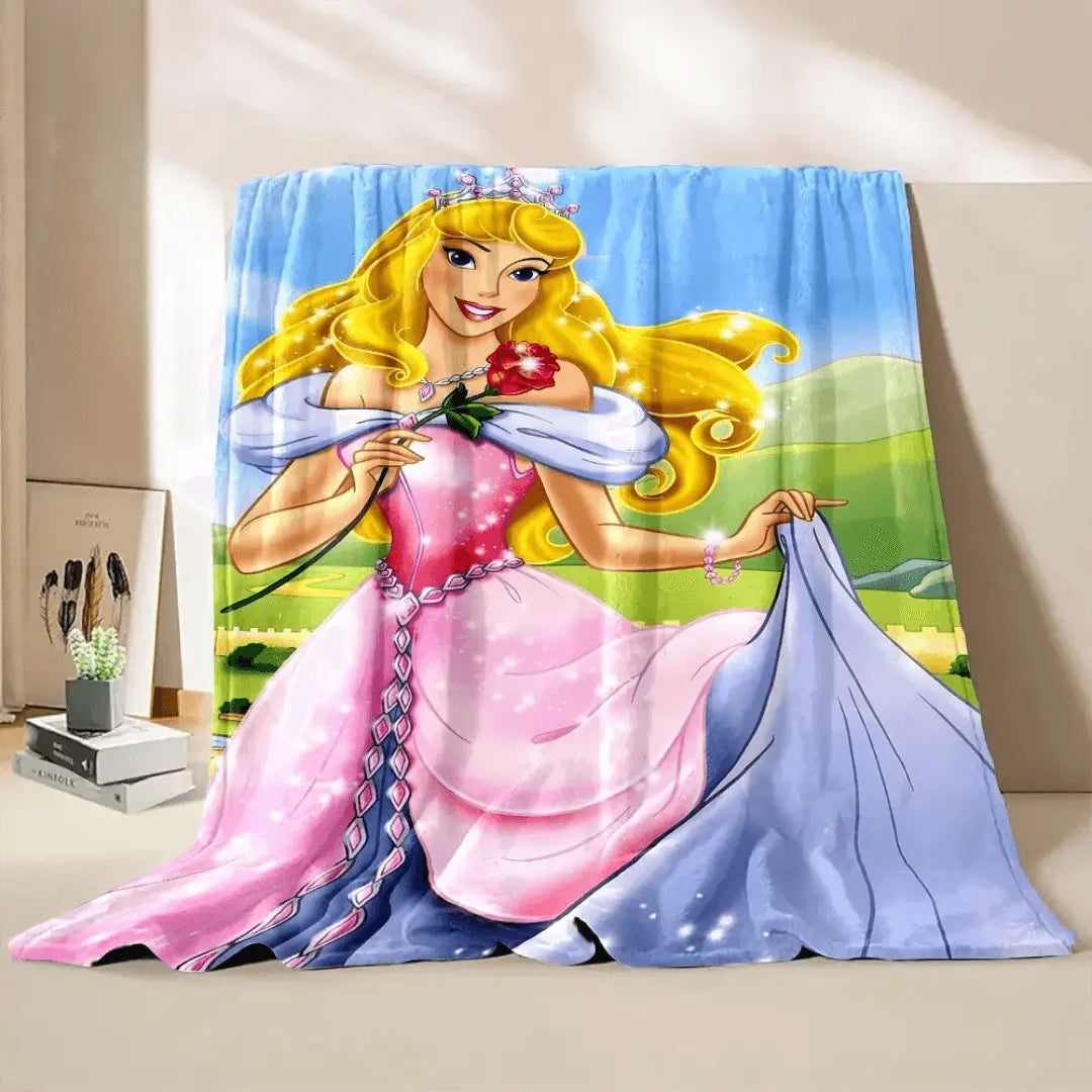 Sleeping Beauty Aurora Princess Cartoon Kids Throw Blanket