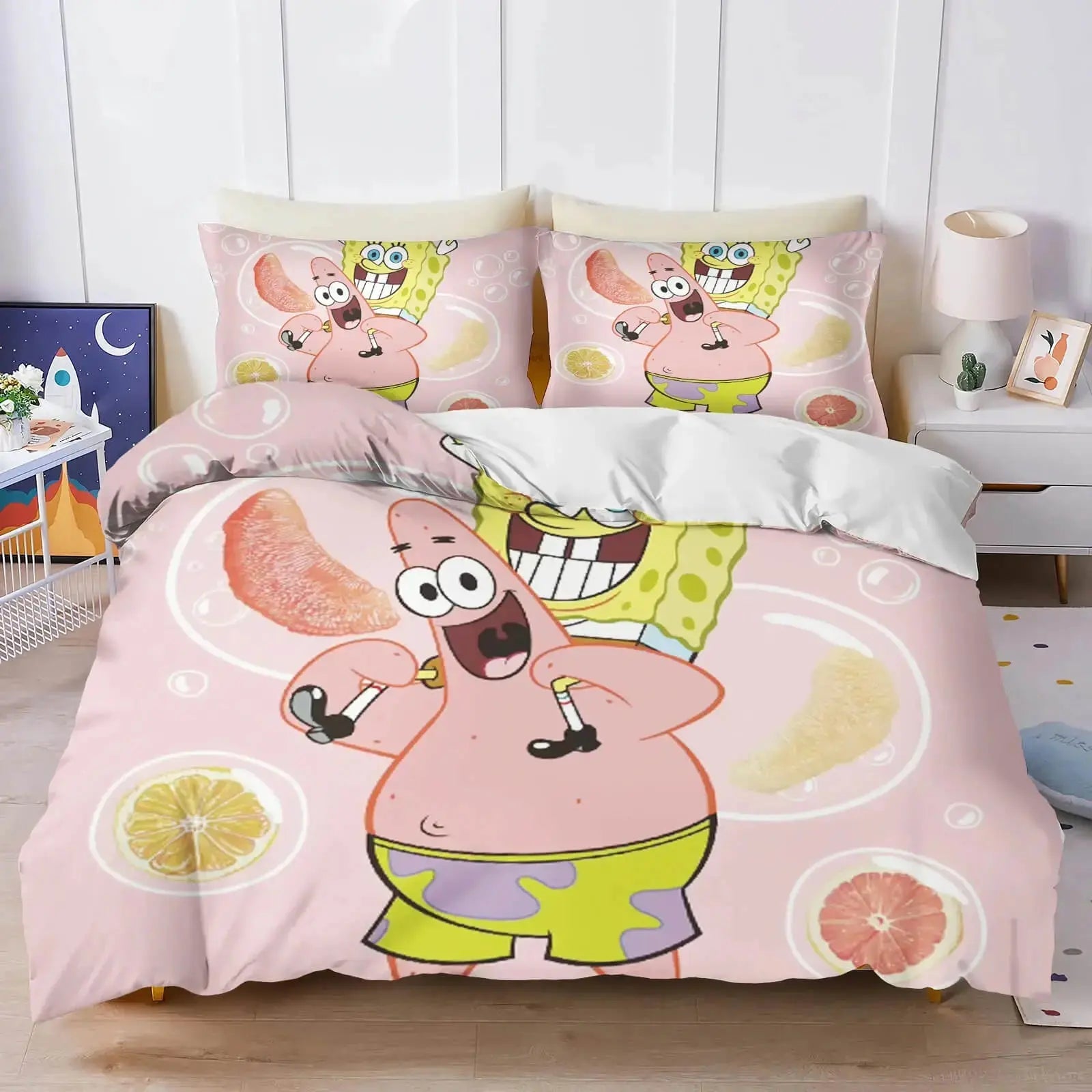 Spongebob Patrick Star Cartoon Quilt Cover Zirconic