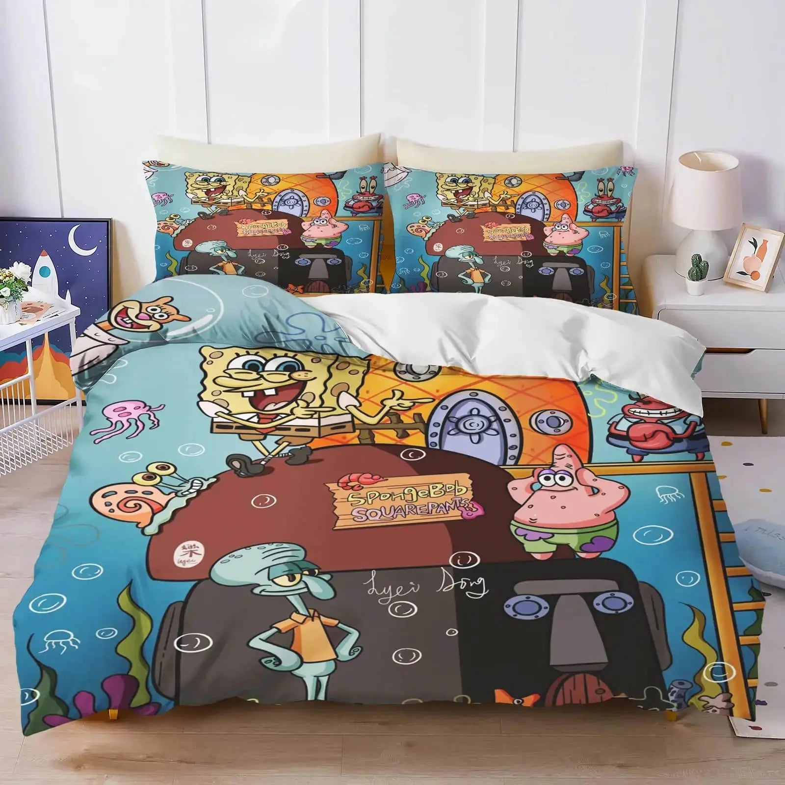 Spongebob Squilliam Fancyson & Mr.Krabs Doona Cover Zirconic