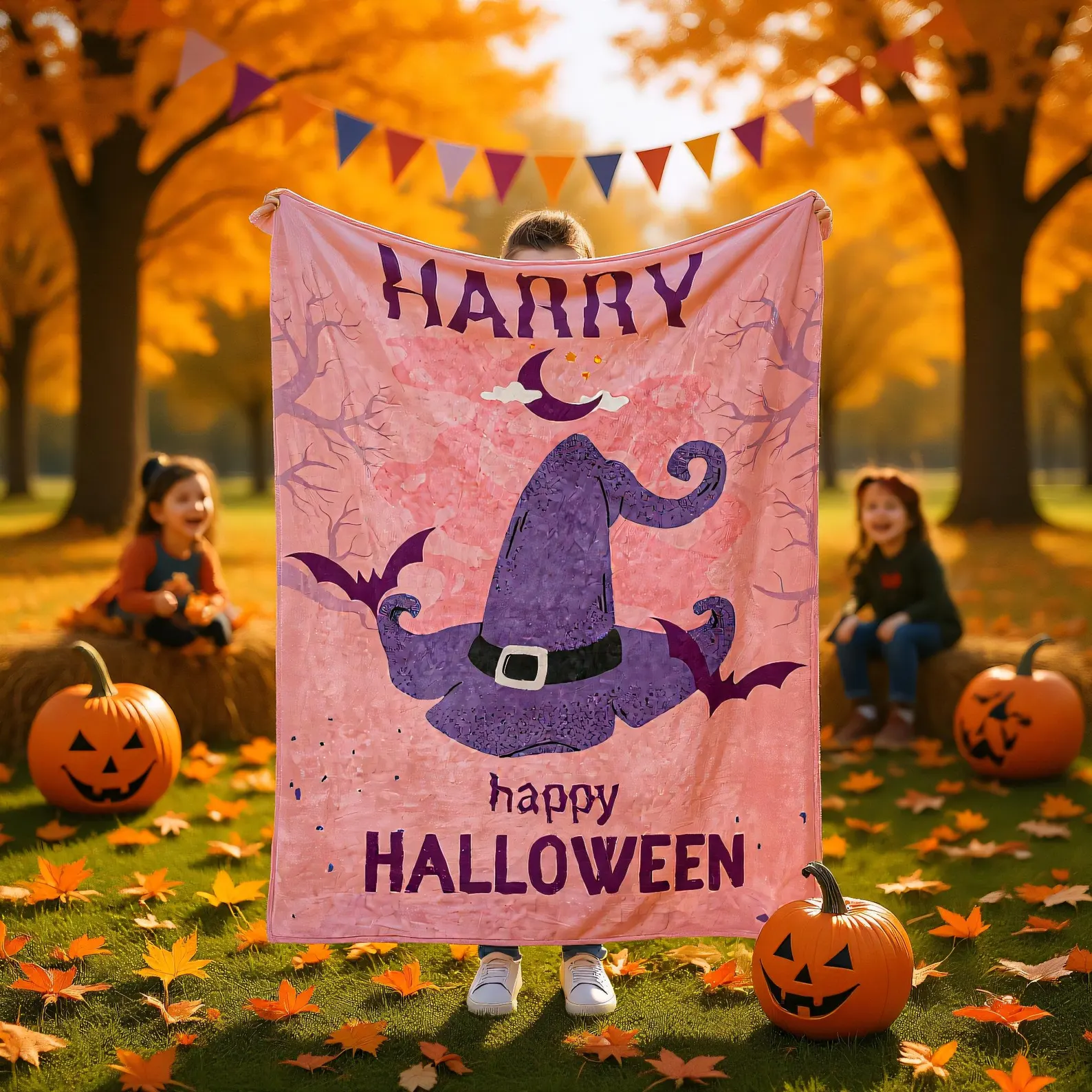 Spooky Halloween Throw Blanket