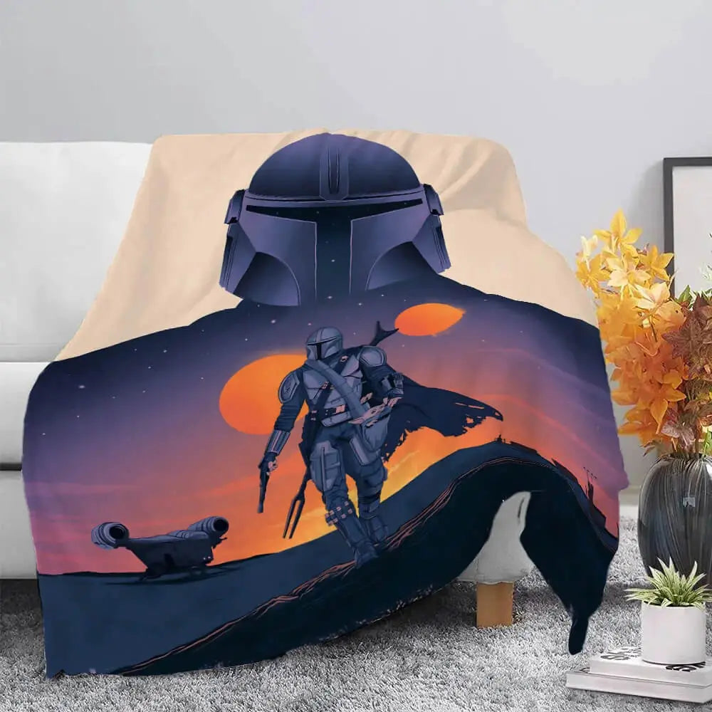 Star Wars Boba Fett Throw Blanket Zirconic