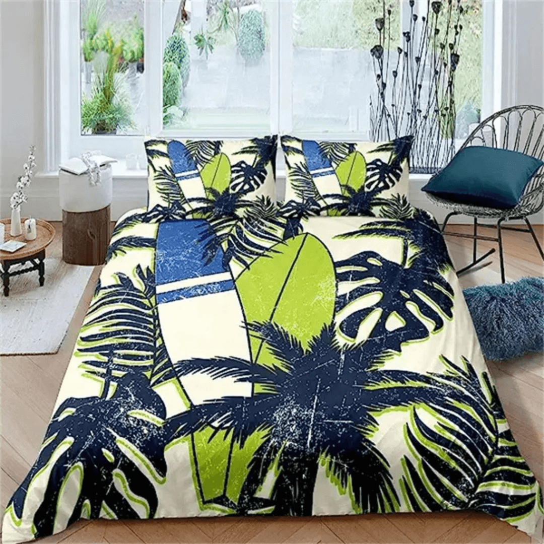 Blue ocean surfing doona cover for beach theme rooms