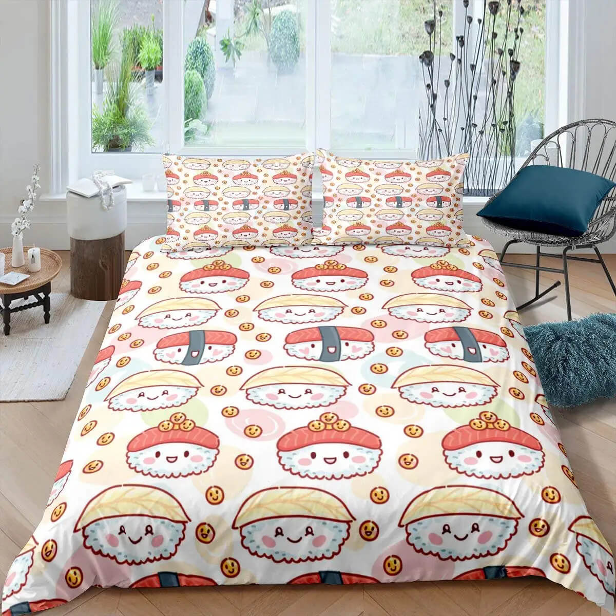 sushi duvet cover colorful design