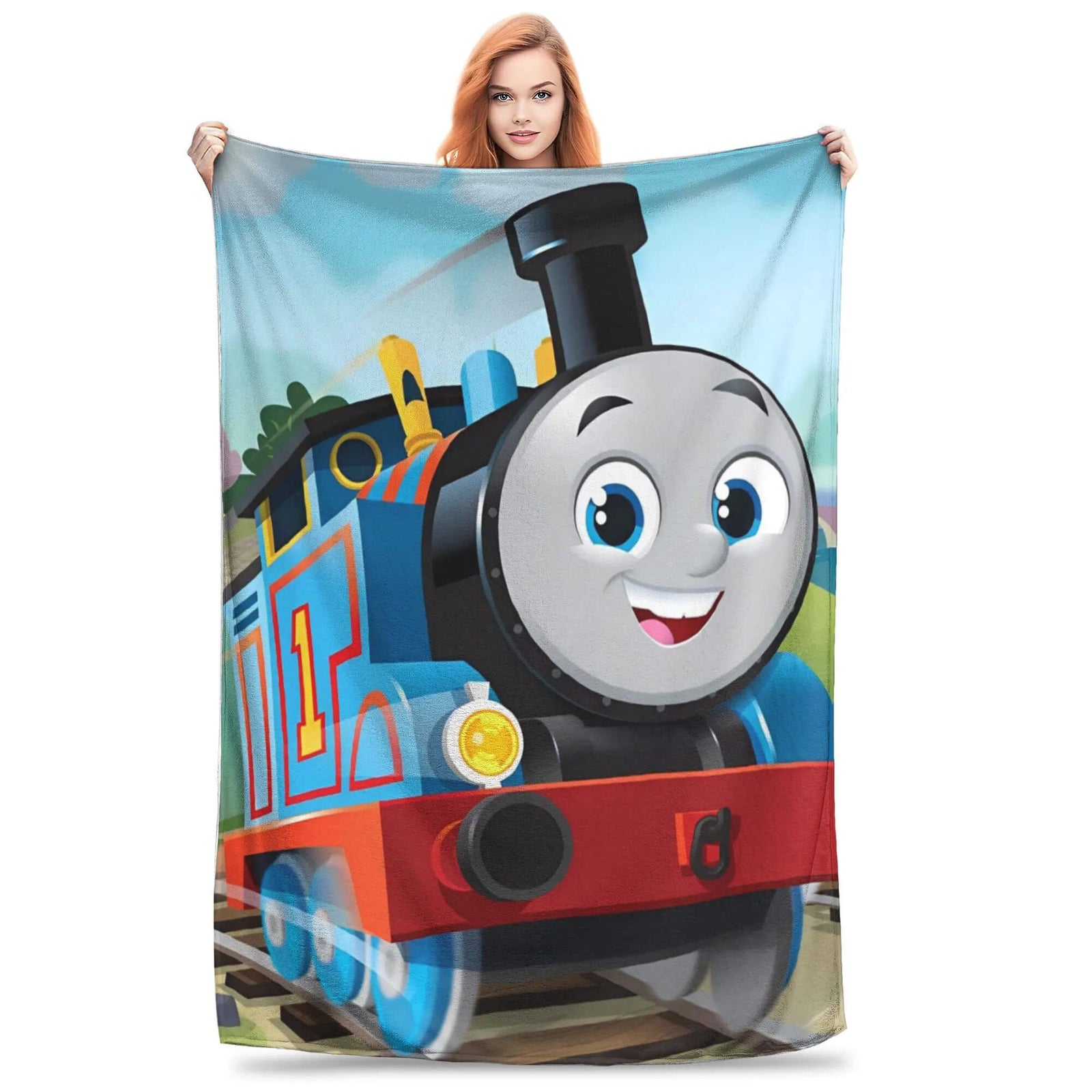 Kids bedroom décor with Thomas and Friends blanket