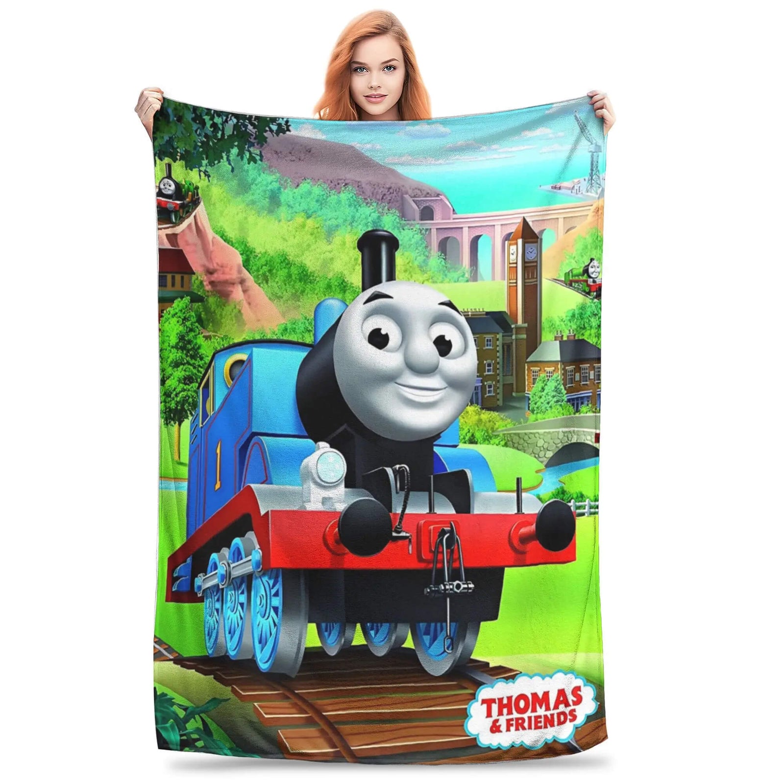 Cartoon Thomas railway kids blanket for cozy nights