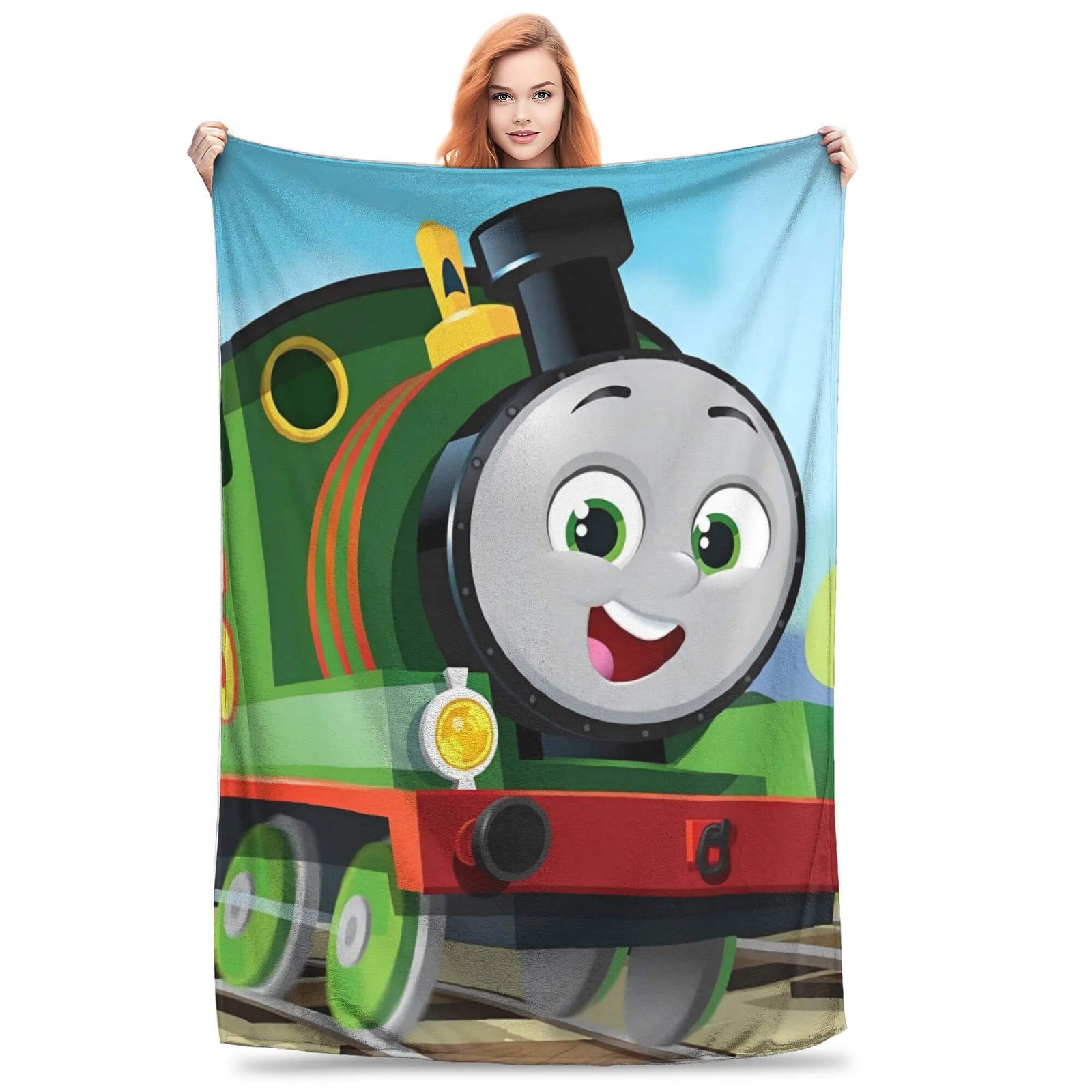 Kids cartoon character Thomas the Train soft blanket