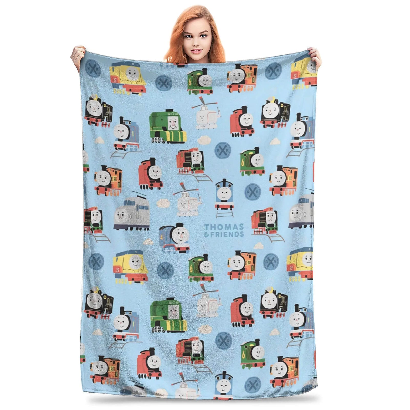 Thomas and Friends flannel train blanket for kids
