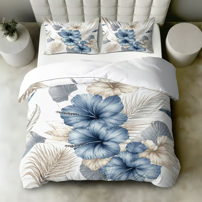 floral hibiscus HD print doona cover