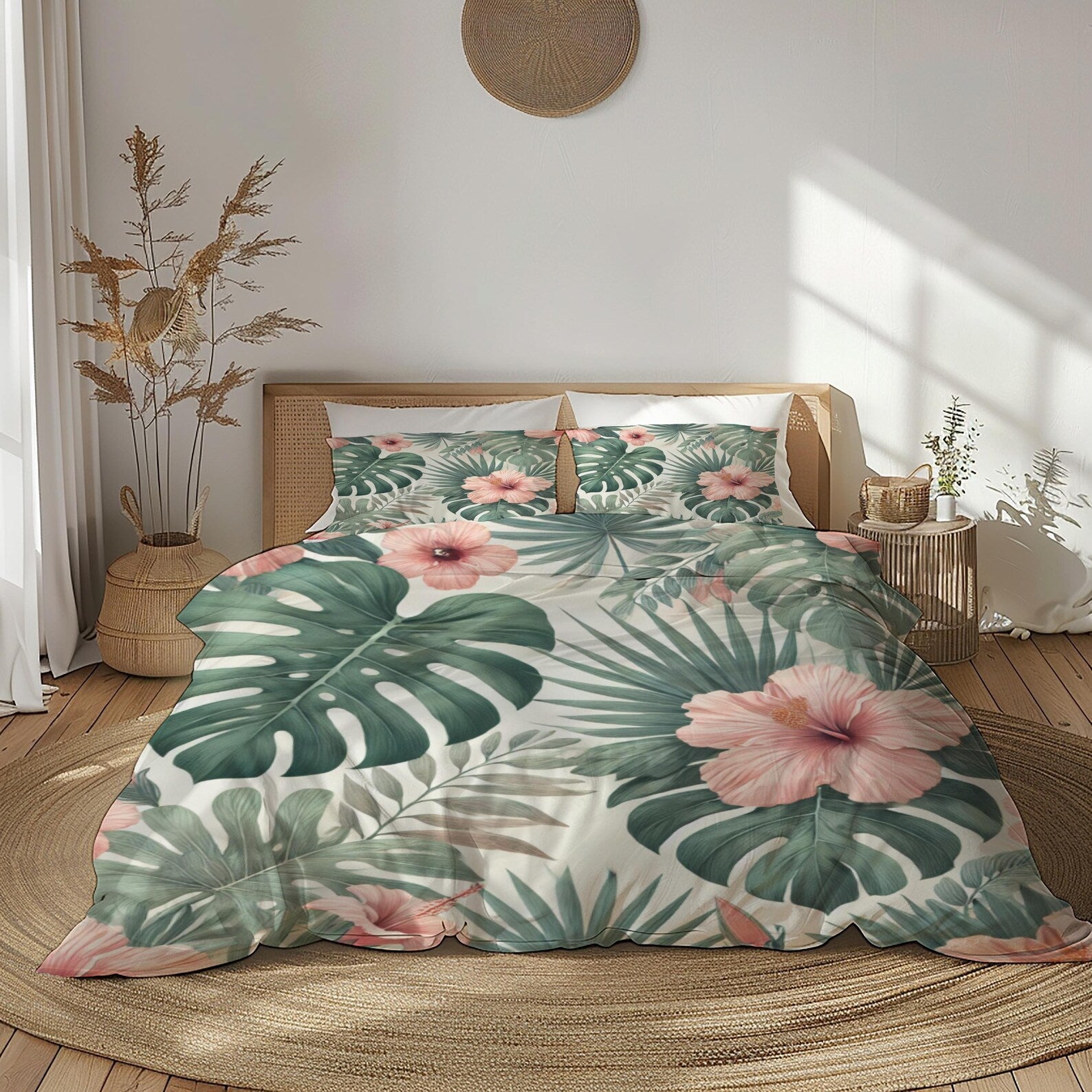 hibiscus quilt cover comfortable fabric