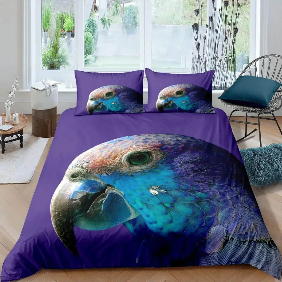 parrot bedding close up