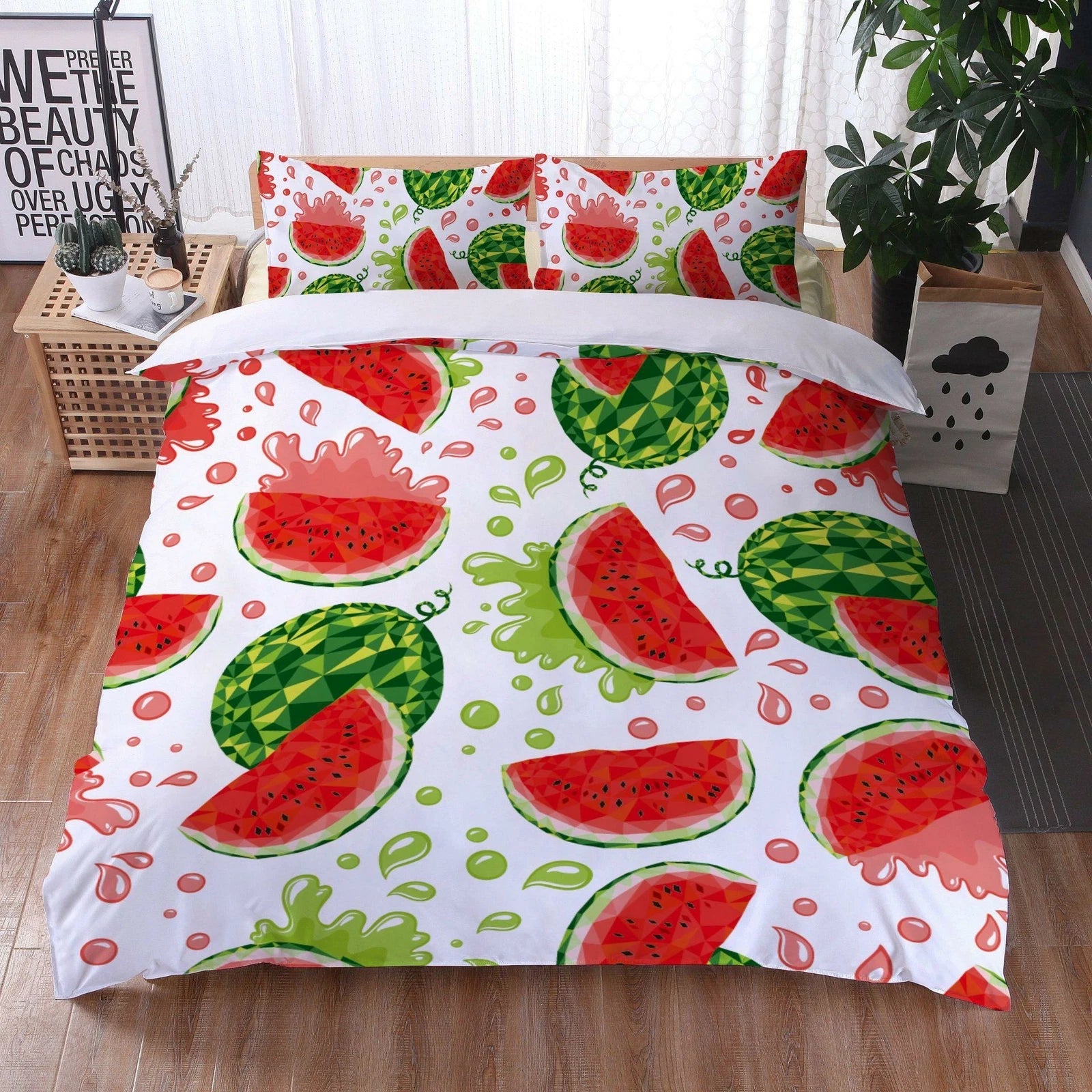 Watermelon patterned bedding set for gift