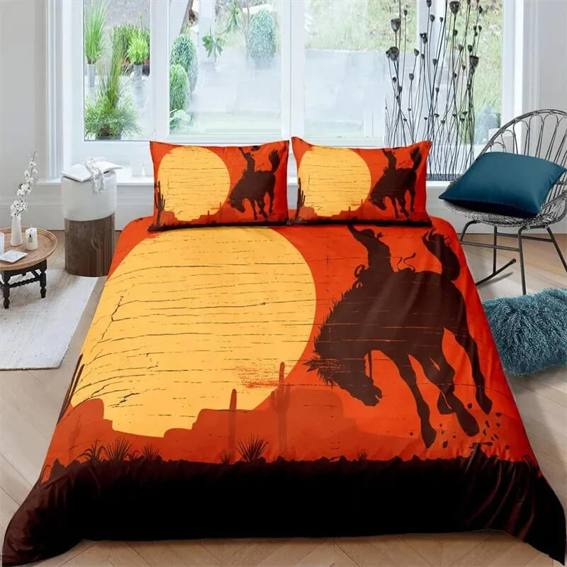Horse themed cowboy bedding