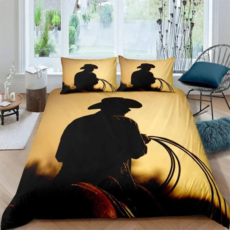 Cowboy bedroom decor doona cover