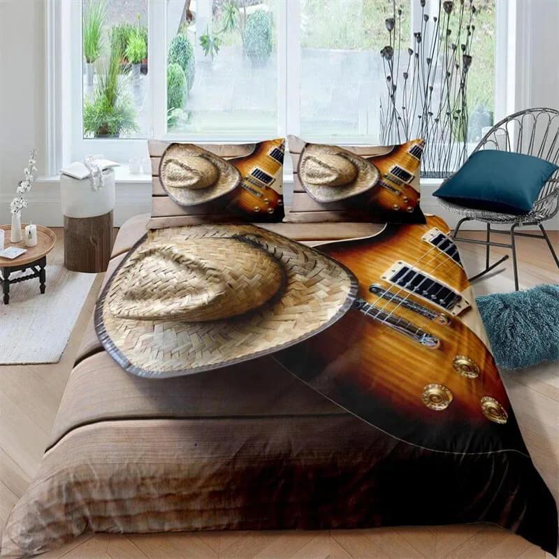 Cowboy farmhouse duvet cover set