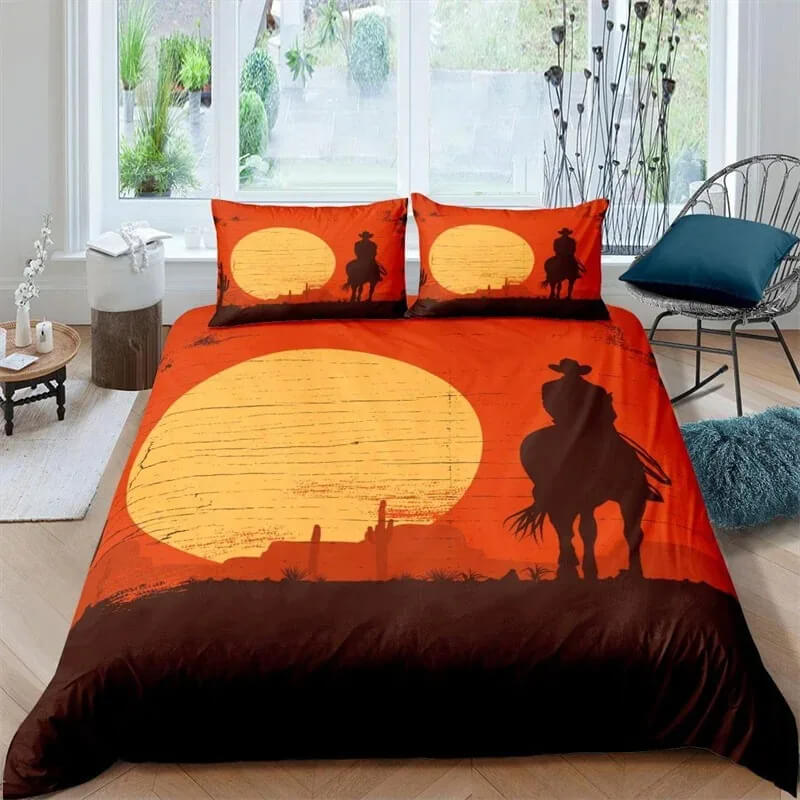 Horse themed cowboy bedding