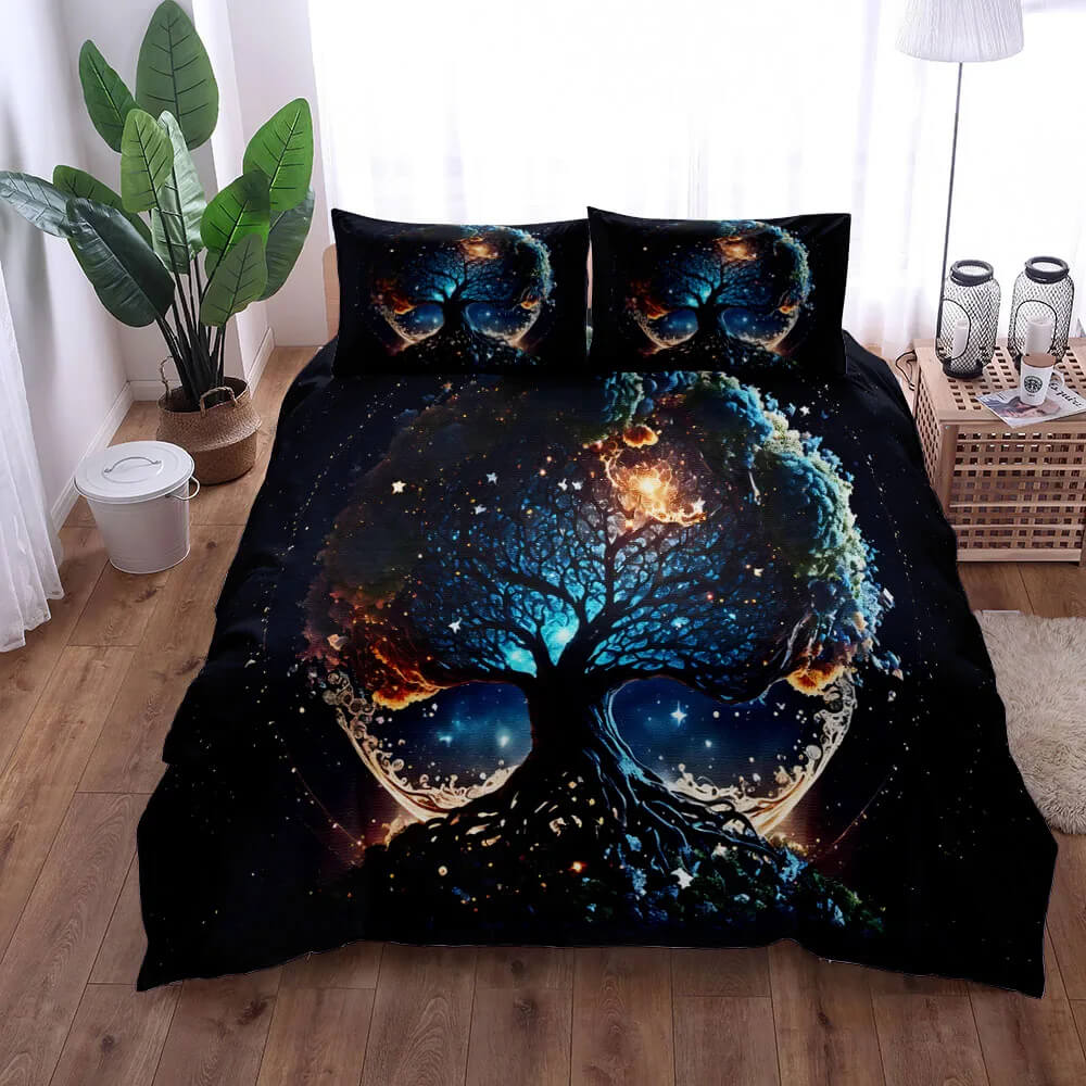 Yggdrasil tree of life bedding set