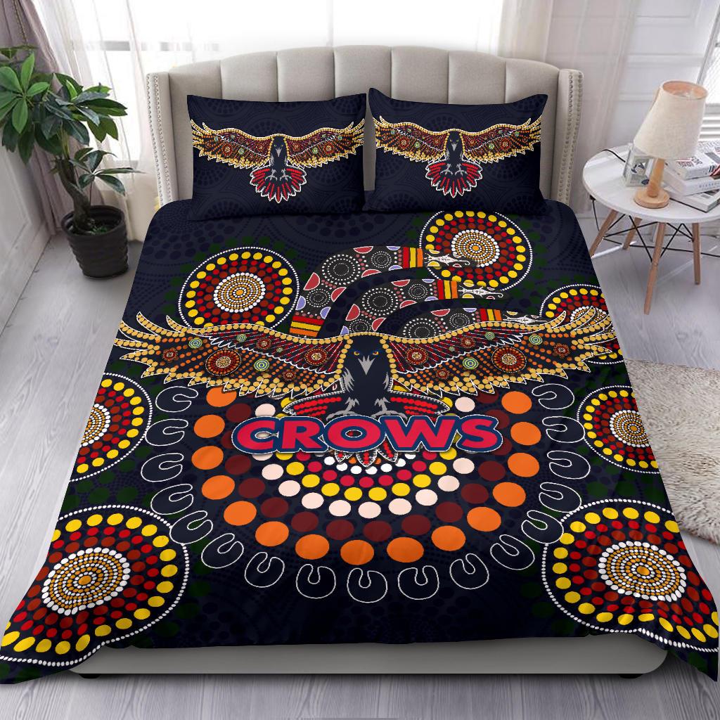 Adelaide Crows AFL doona cover, soft breathable polyester for fan bedrooms