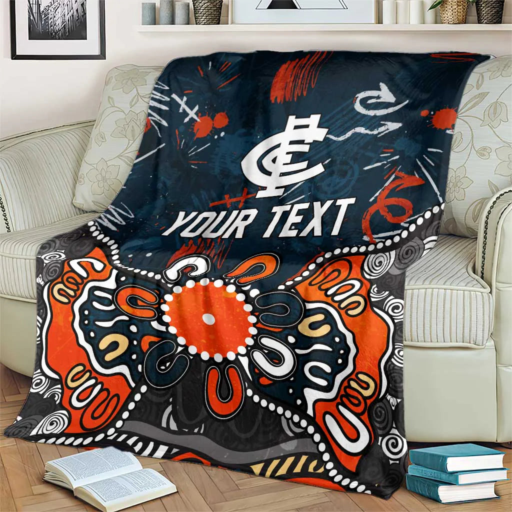 Carlton Blues personalised AFL supporter blanket
