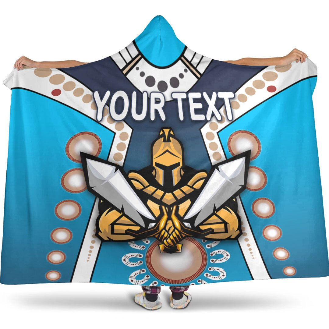 Custom Gold Coast Titans Rugby Hooded Blanket – NRL Team Supporters Hooded Throw, Personalized Titans Blanket, Cozy Rugby Hoodie Quilt & Premium Fan Gift