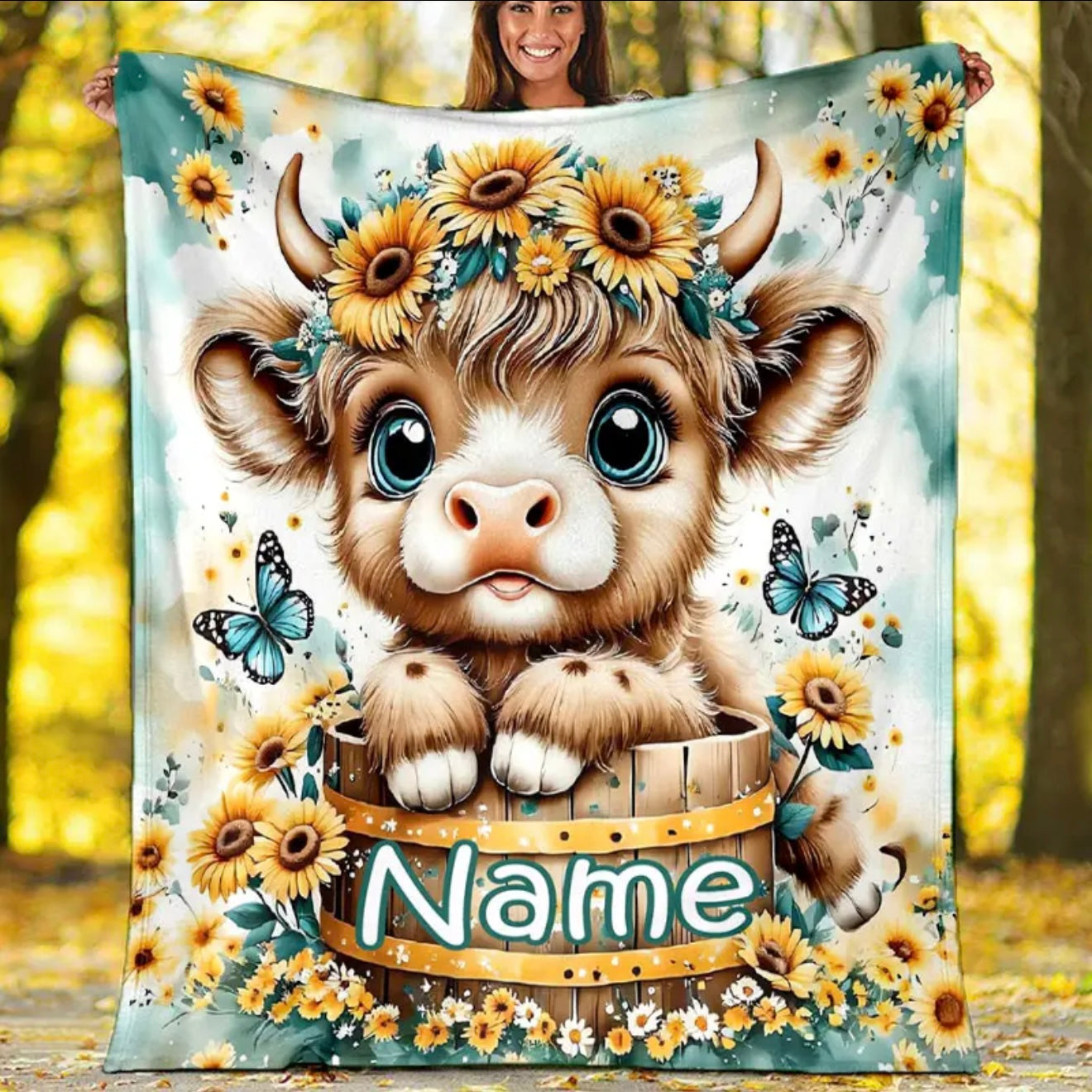 custom farmhouse throw blanket