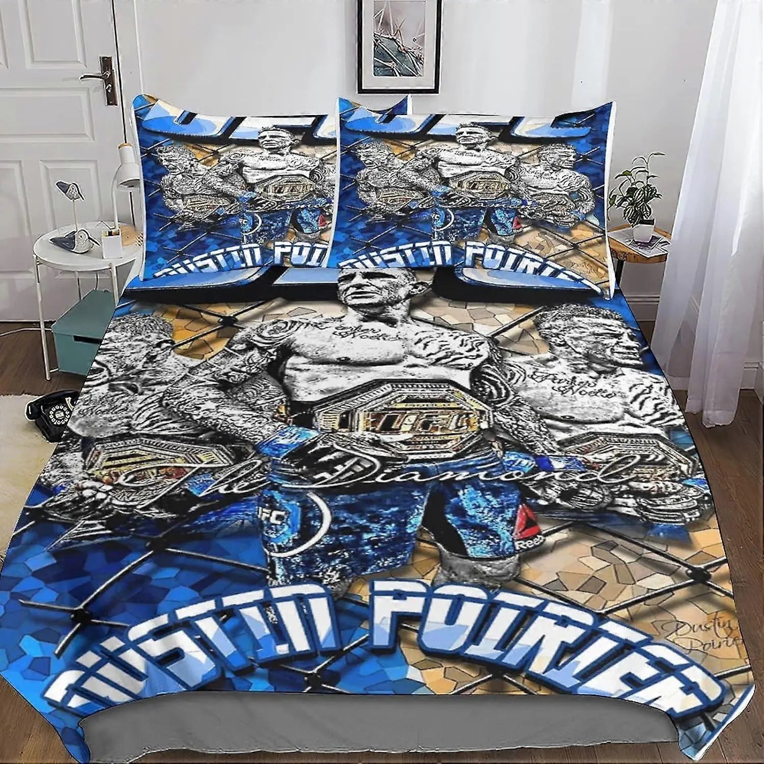 Dustin Poirier UFC Duvet Cover Set in Queen Size for MMA Fans