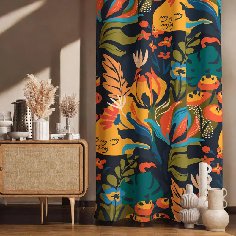 floral curtains