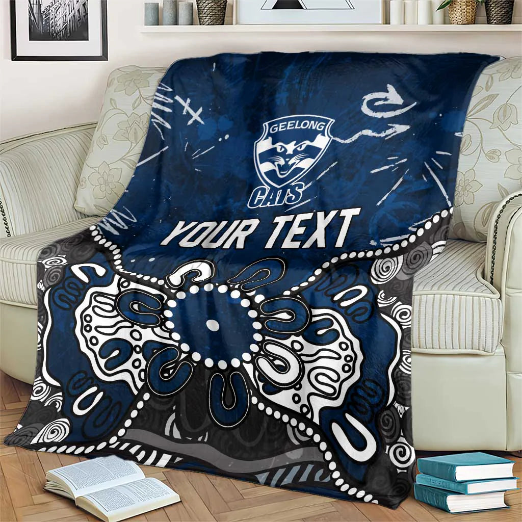 Geelong Cats personalised AFL fan throw blanket