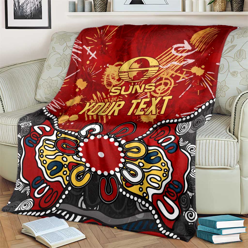 Gold Coast Suns AFL supporter blanket personalised