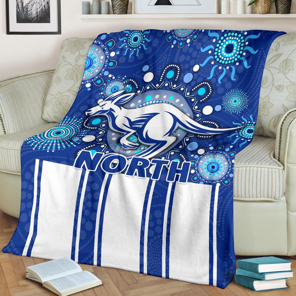 North Melbourne Kangaroos AFL fan throw blanket flannel