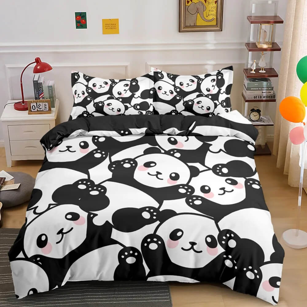 panda bedding set for girls and boys