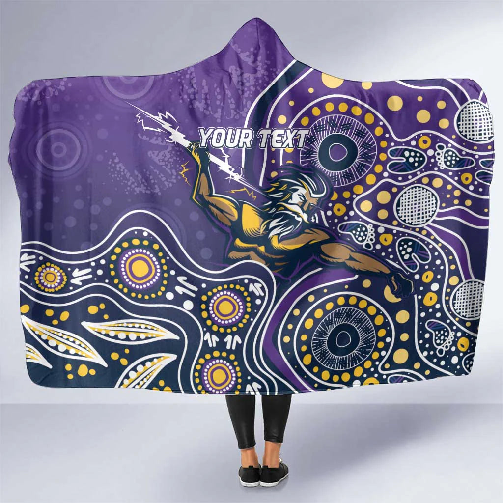 Personalised Melbourne Storm Rugby Hooded Blanket 2025 GO Storms NRL Supporter Gift