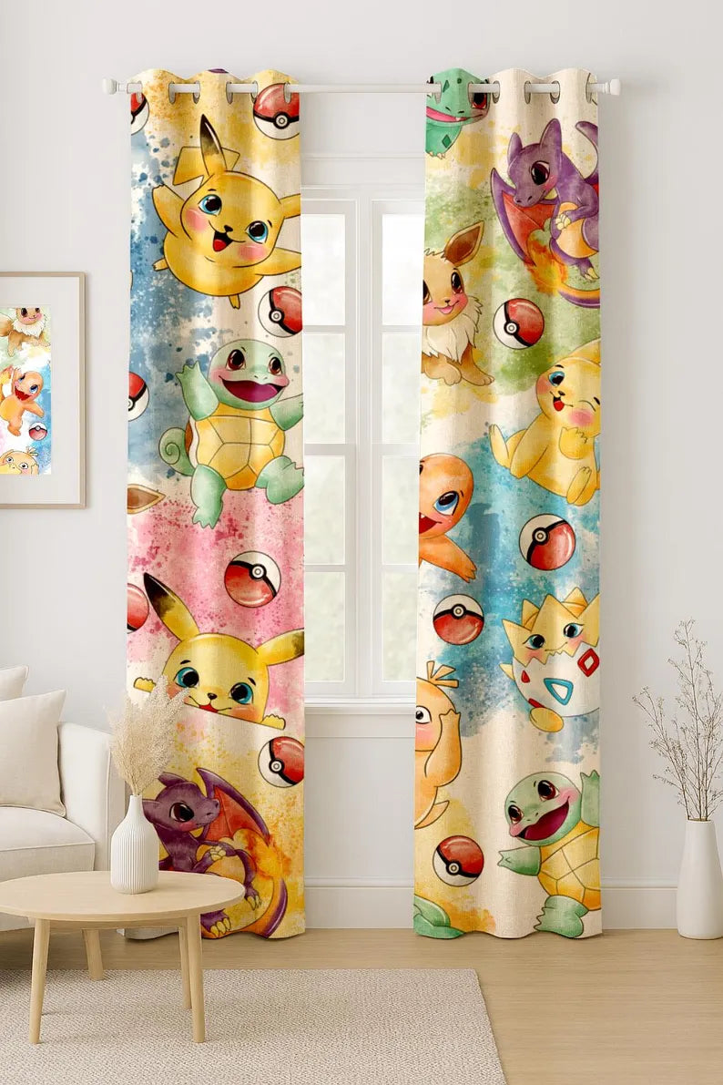 pokemon room curtains