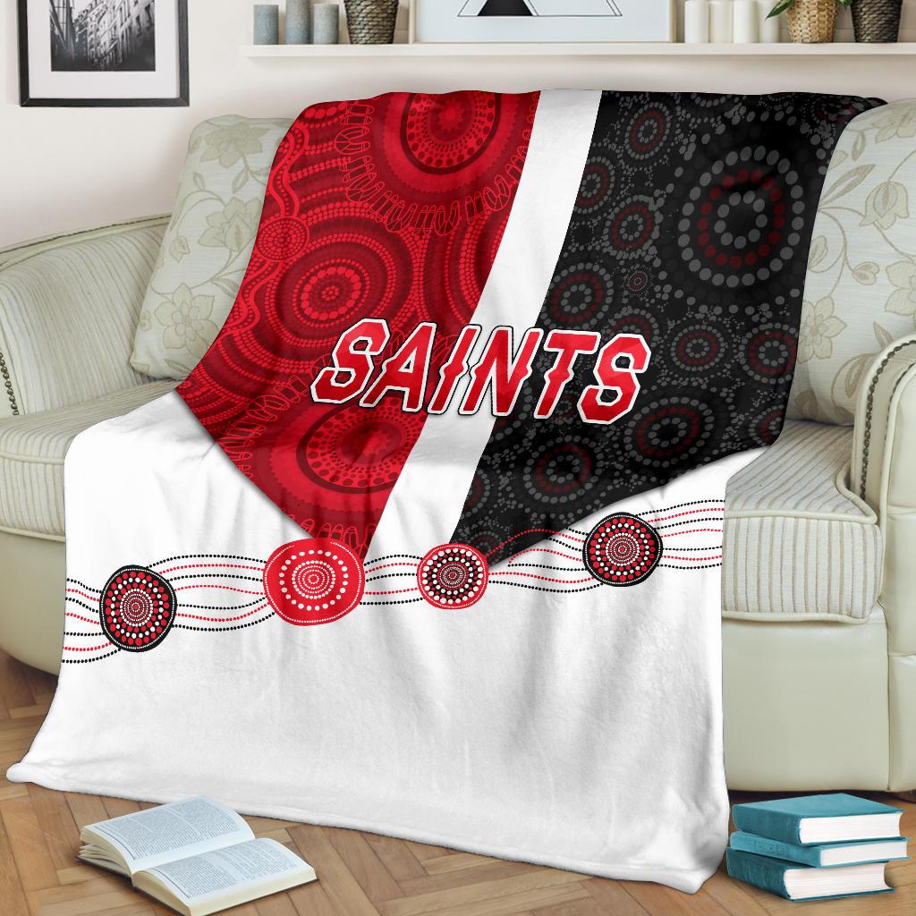 St Kilda Saints AFL fan blanket warm flannel throw