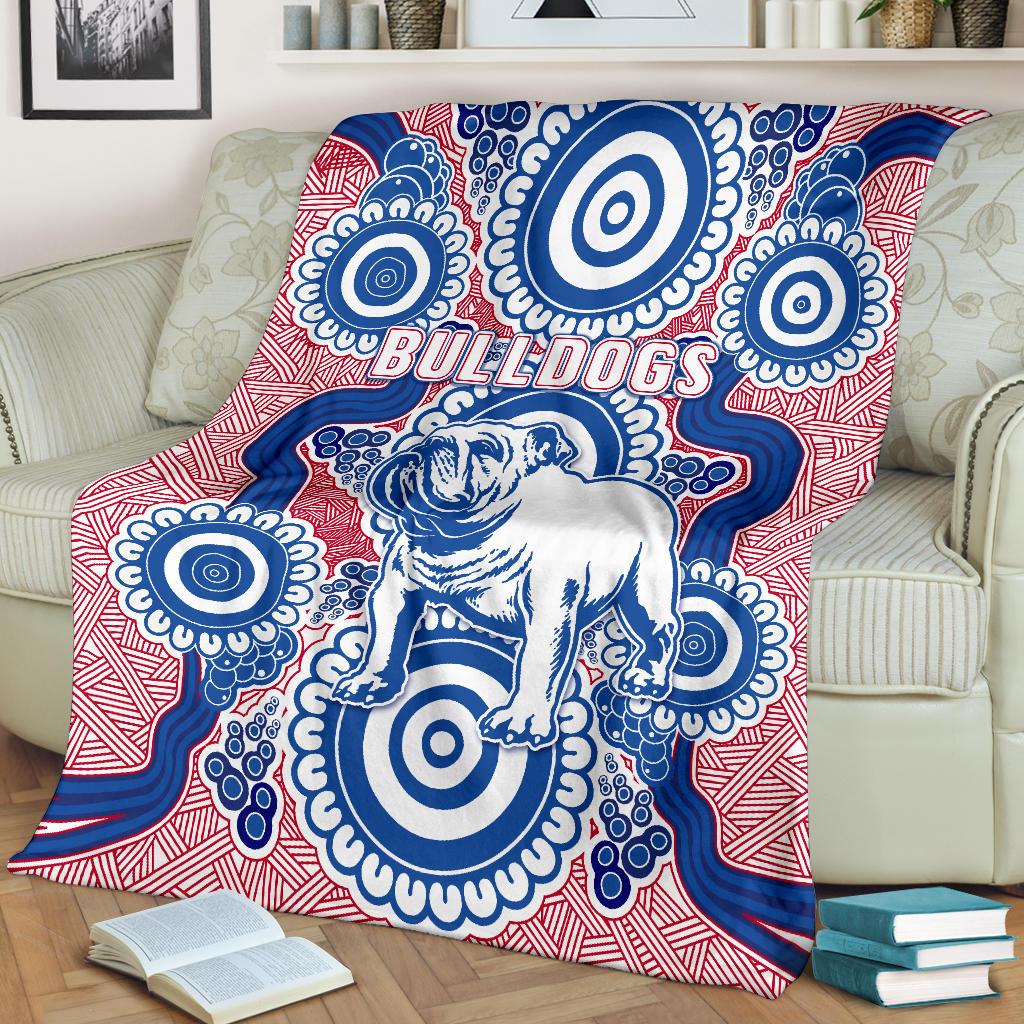 Western Bulldogs AFL blanket throw warm flannel fan blanket