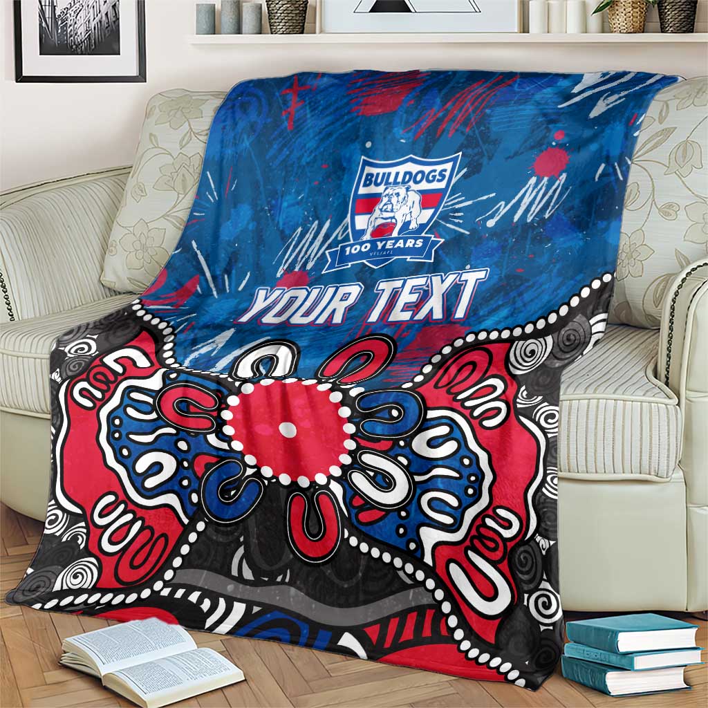 Western Bulldogs AFL throw blanket personalised