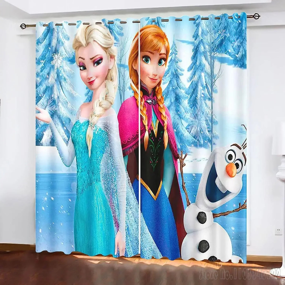 Elsa and Anna Frozen window curtain
