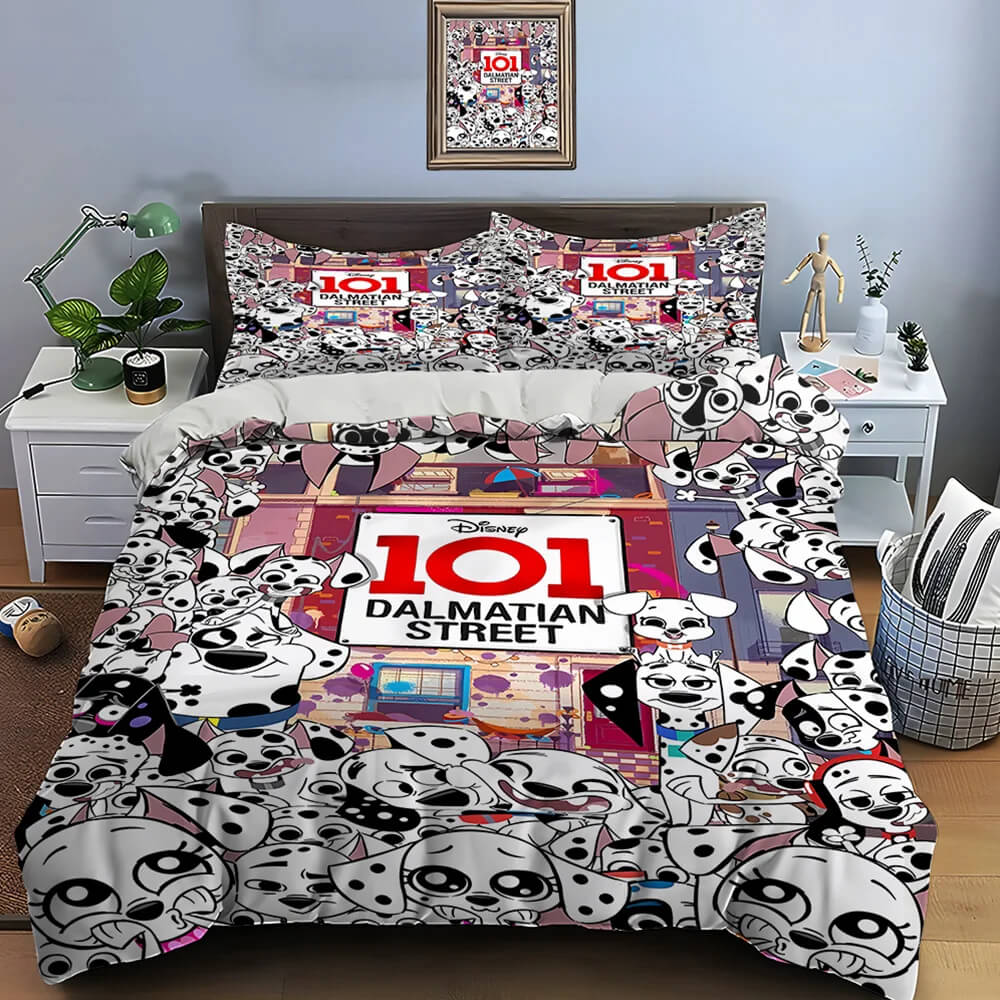 Disney cartoon dog print bedding set for children