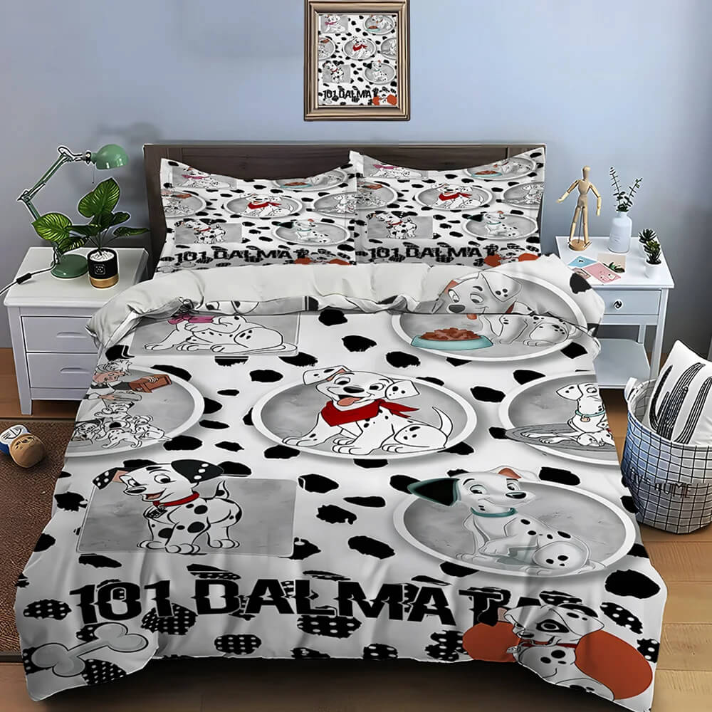Disney kids bedding quilt cover with dalmatian puppies