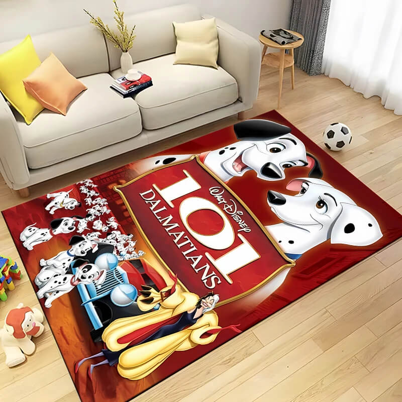 Cute Dalmatian Rolly & Pongo print rug for cartoon lovers