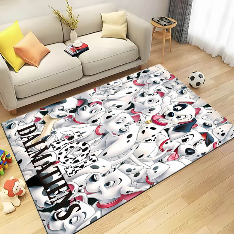 Fun and colorful 101 Dalmatians Spotty rug for bedroom