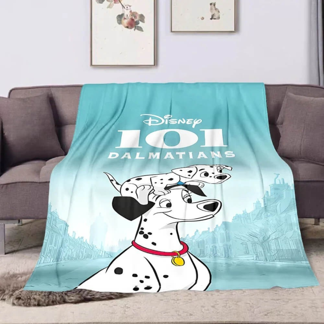 Cute cartoon dog throw blanket – 101 Dalmatians design