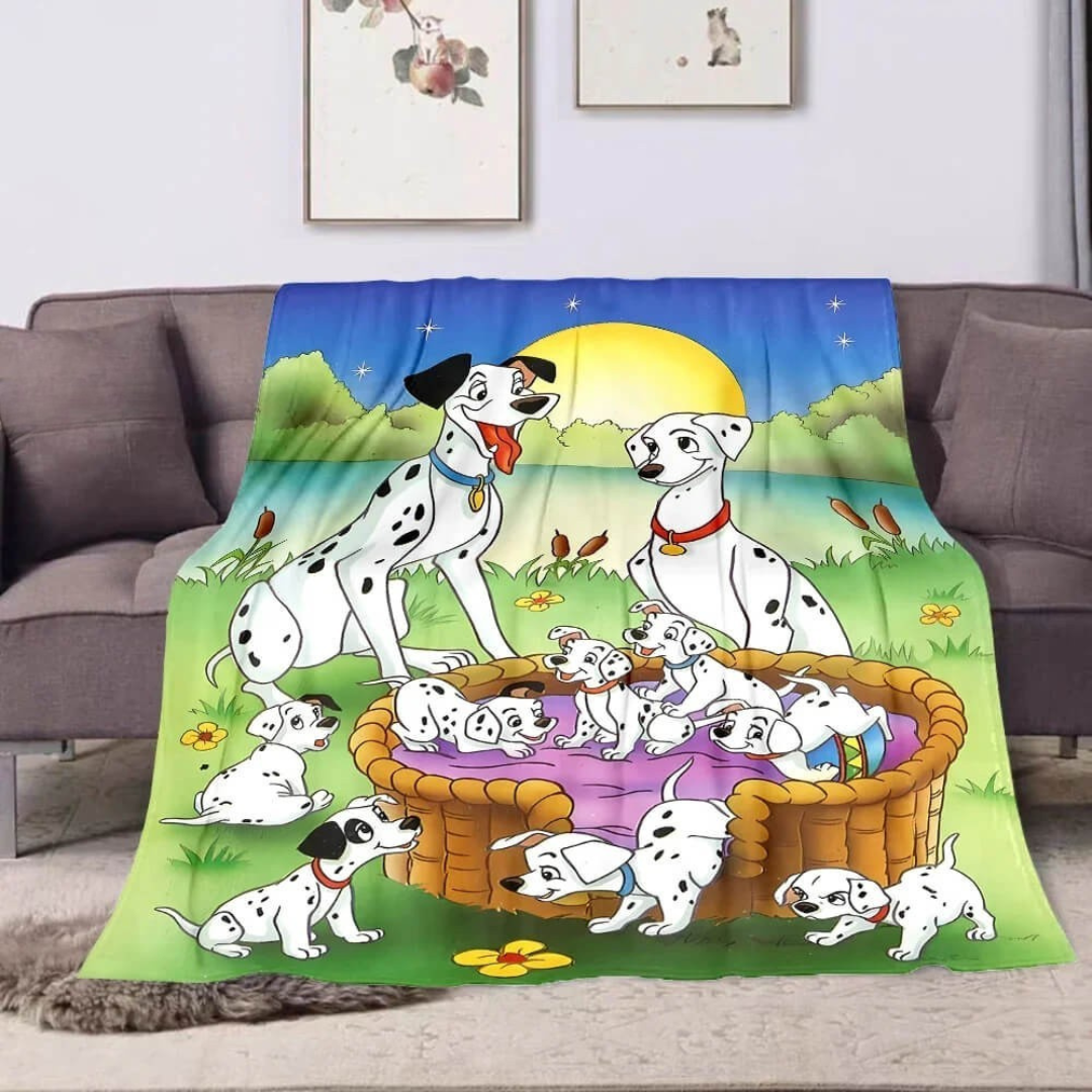 Disney 101 Dalmatians blanket for sofa and travel use