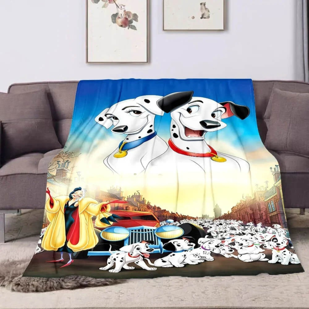 Warm cartoon Disney dog print throw blanket
