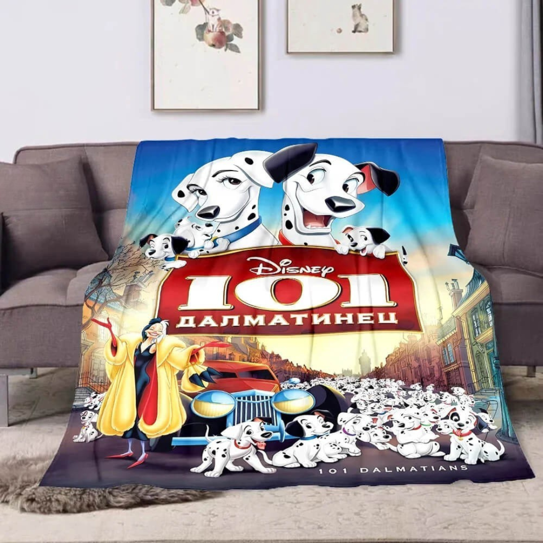 Decorative 101 Dalmatians throw blanket for home décor
