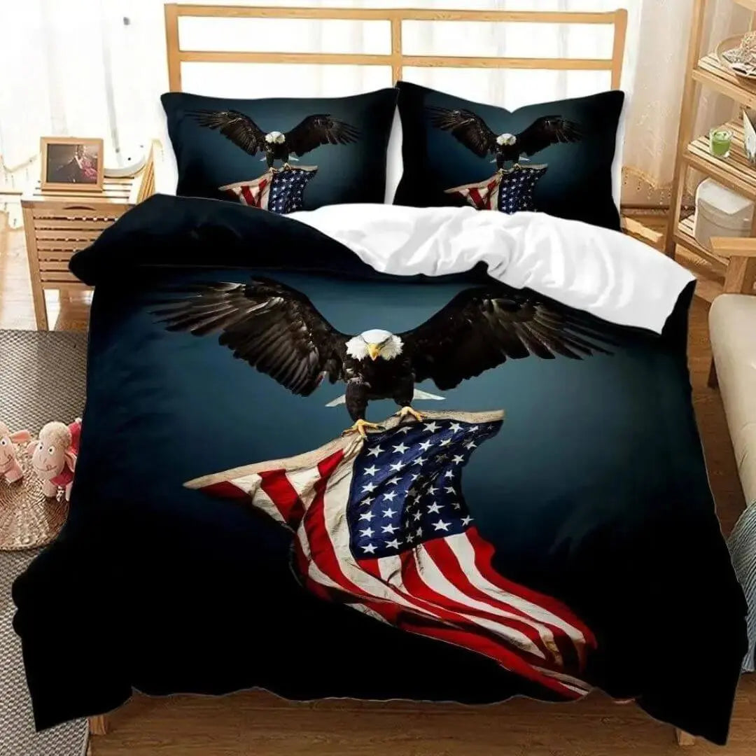 3D American Eagle Bedding Set