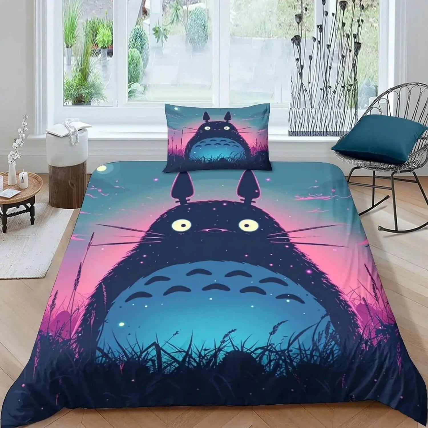 3D Anime My Neighbor Totoro Quilt Cover