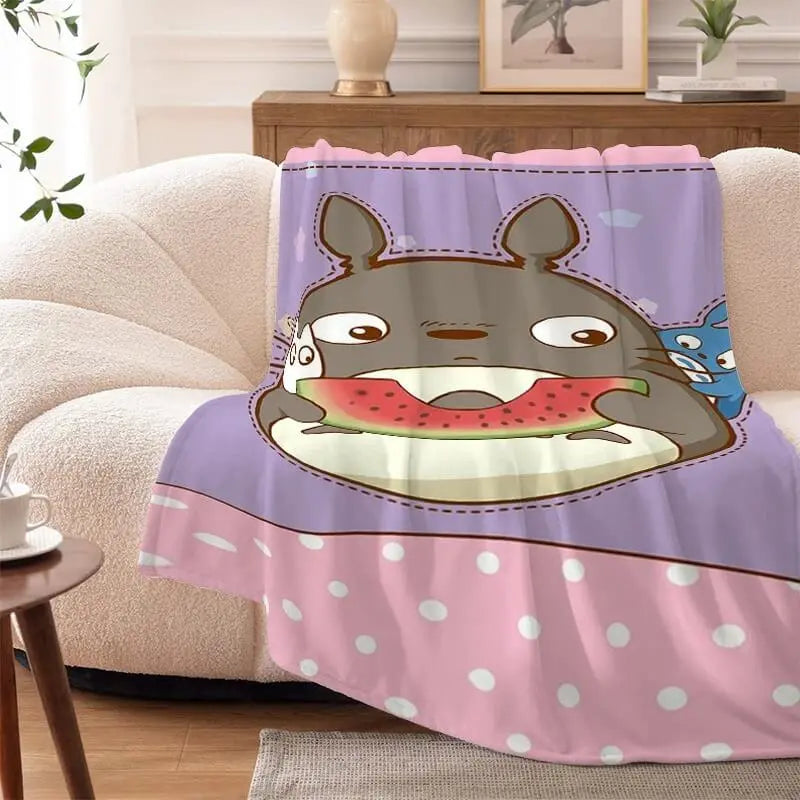 3D Anime My Neighbor Totoro Throw Blanket