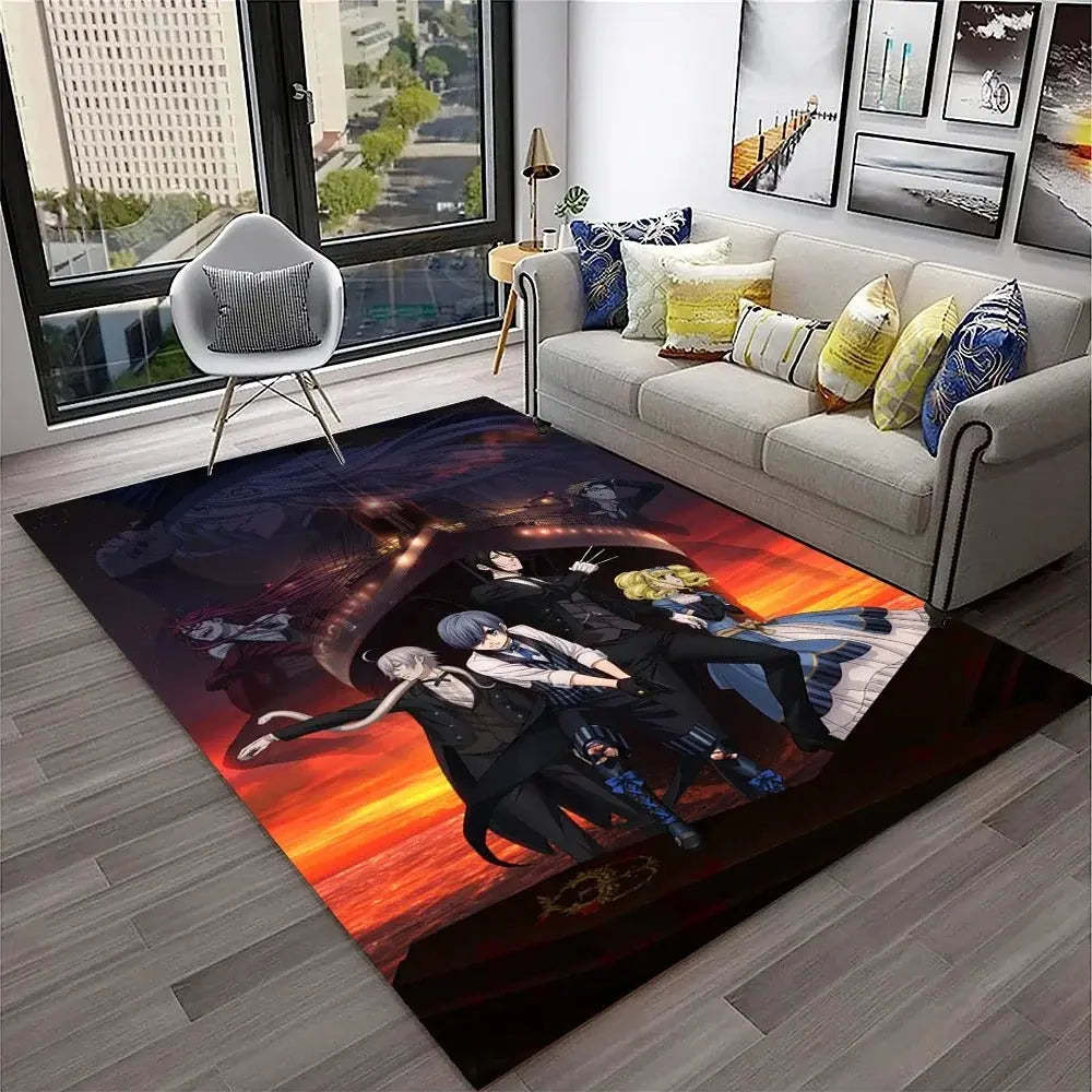 Anime Black Butler sofa rug for indoor decor