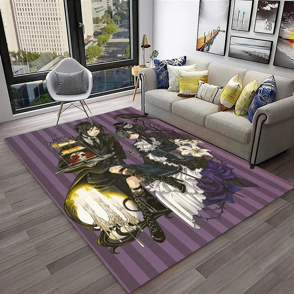 Anime cartoon playmat floor rug for children and teenagers